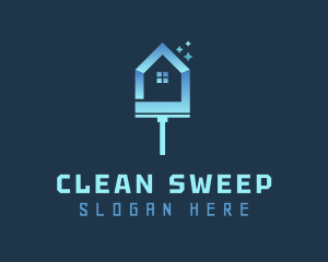 Gradient Vacuum Housekeeper logo design