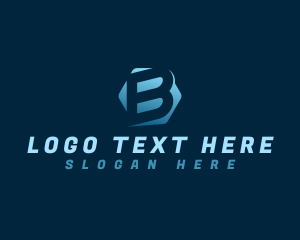 Creative Hexagon Letter B logo