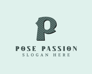 Stylish Brand Letter P logo design