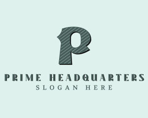 Stylish Brand Letter P logo design