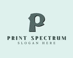 Stylish Brand Letter P logo design