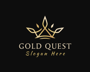 Gold Premium Crown logo design