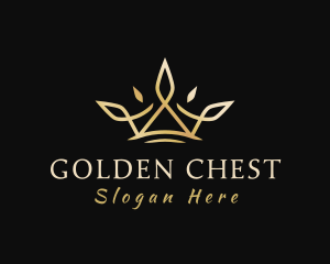 Gold Premium Crown logo design