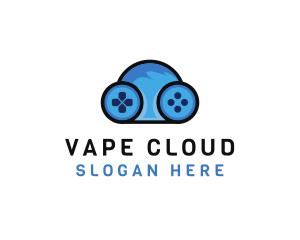 Digital Cloud Arcade Game logo design