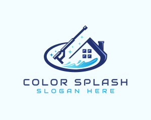 Pressure Washing Water Splash logo design