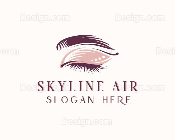 Eyelashes Cosmetic Makeup Logo