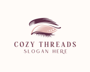 Eyelashes Cosmetic Makeup logo design