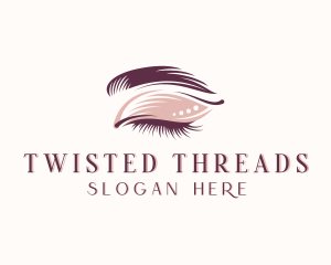 Eyelashes Cosmetic Makeup logo design