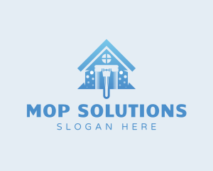 House Mop Cleaner logo design