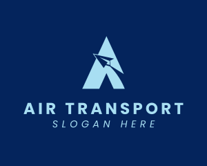 Paper Airplane Flight logo design