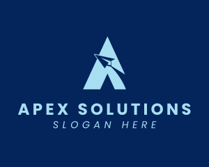 Paper Airplane Flight logo design