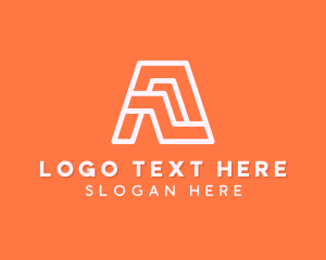 Geometric Construction Letter A logo