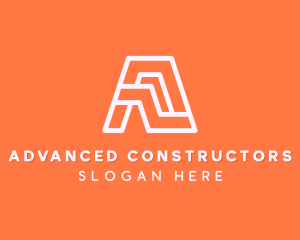 Geometric Construction Letter A logo design