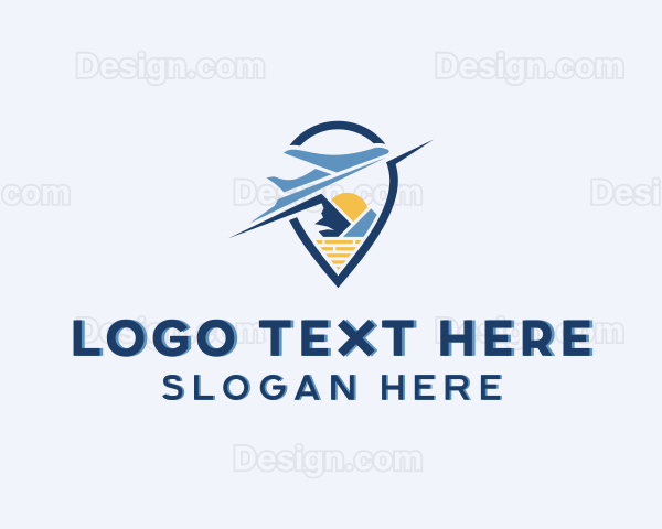 Airplane Travel Tourism Logo