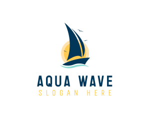 Summer Boat Sailing  logo design