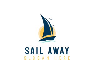 Summer Boat Sailing  logo design