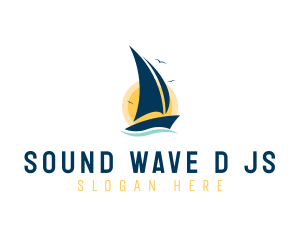 Summer Boat Sailing  logo design