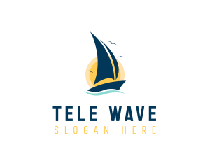 Summer Boat Sailing  logo design