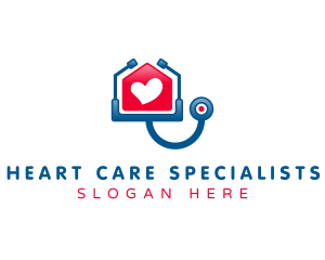 Cardiologist Stethoscope Heart logo