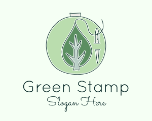 Green Leaf Embroidery logo design