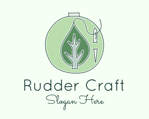 Green Leaf Embroidery logo design