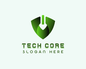 Tech Cyberspace Shield logo design