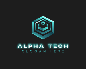 3D Tech Cube logo design