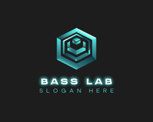 3D Tech Cube logo design