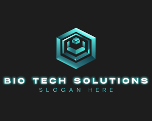 3D Tech Cube logo design