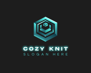 3D Tech Cube logo design