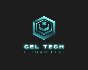 3D Tech Cube logo design