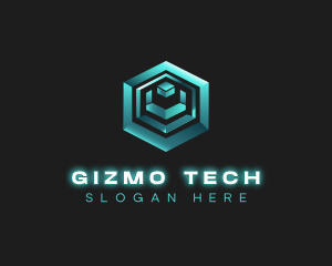 3D Tech Cube logo design