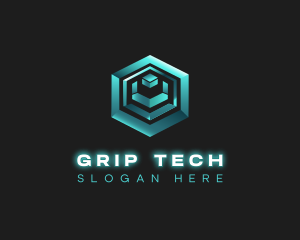 3D Tech Cube logo design