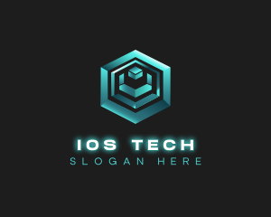 3D Tech Cube logo design