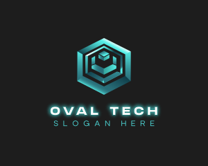 3D Tech Cube logo design