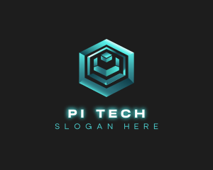 3D Tech Cube logo design