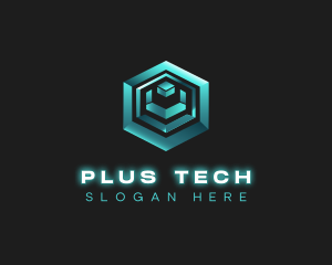 3D Tech Cube logo design