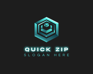 3D Tech Cube logo design