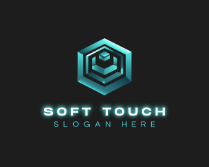 3D Tech Cube logo design