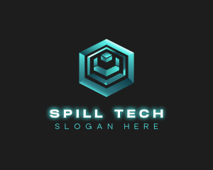 3D Tech Cube logo design