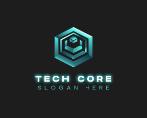 3D Tech Cube logo design