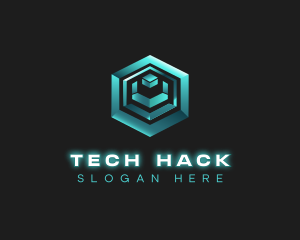 3D Tech Cube logo design