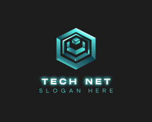 3D Tech Cube logo design