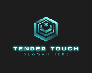 3D Tech Cube logo design