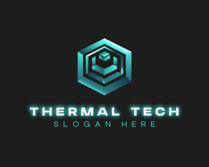 3D Tech Cube logo design