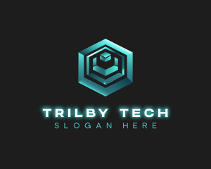 3D Tech Cube logo design