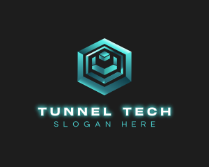 3D Tech Cube logo design