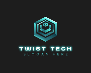 3D Tech Cube logo design