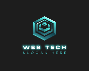 3D Tech Cube logo design