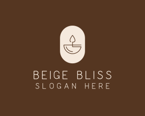 Beige Minimalist Candle logo